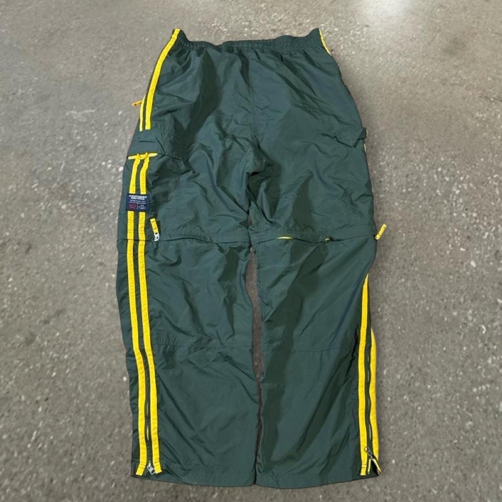 Abercrombie & Fitch Y2K Green Nylon Cargo Pants Zip Off Mens Medium 32x29
